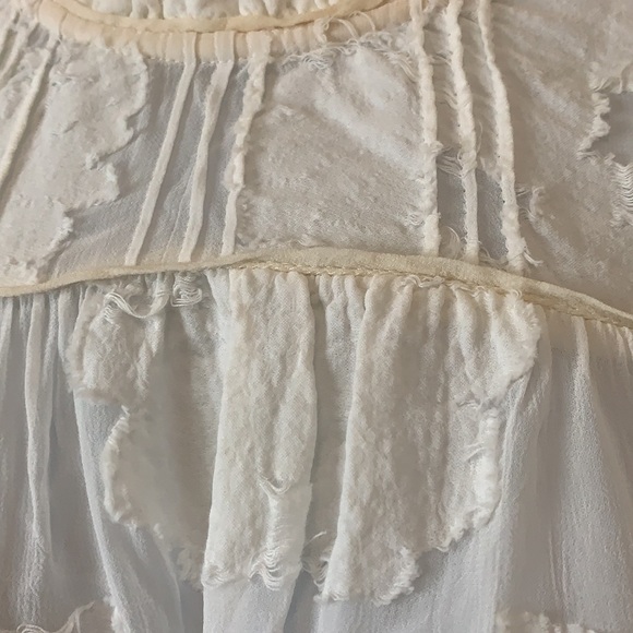 Aritzia Wilfred XXS oversized burn out ivory sheath dress wedding boho l… - Picture 3 of 10